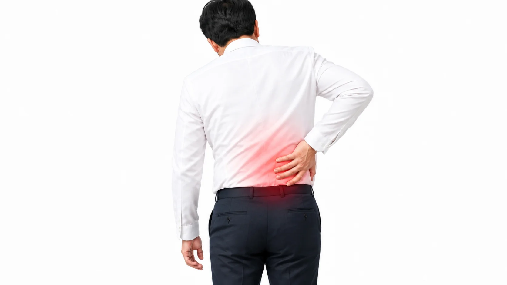 허리를 뒤로 젖힐 때 통증이 심해지고 앞으로 숙일 때 통증이 감소되는 경우 발생